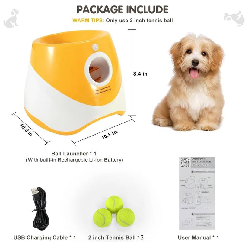 "Automatic Dog Ball Launcher – Interactive Toy for Small & Medium Dogs"